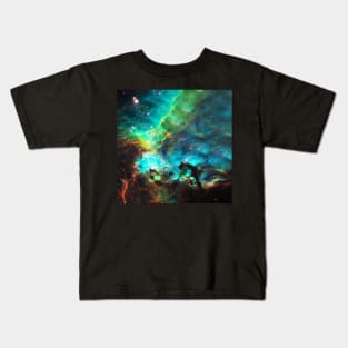 Hubble Unveils Colorful and Turbulent Star-Birth Region on 100 000th Orbit Milestone Kids T-Shirt